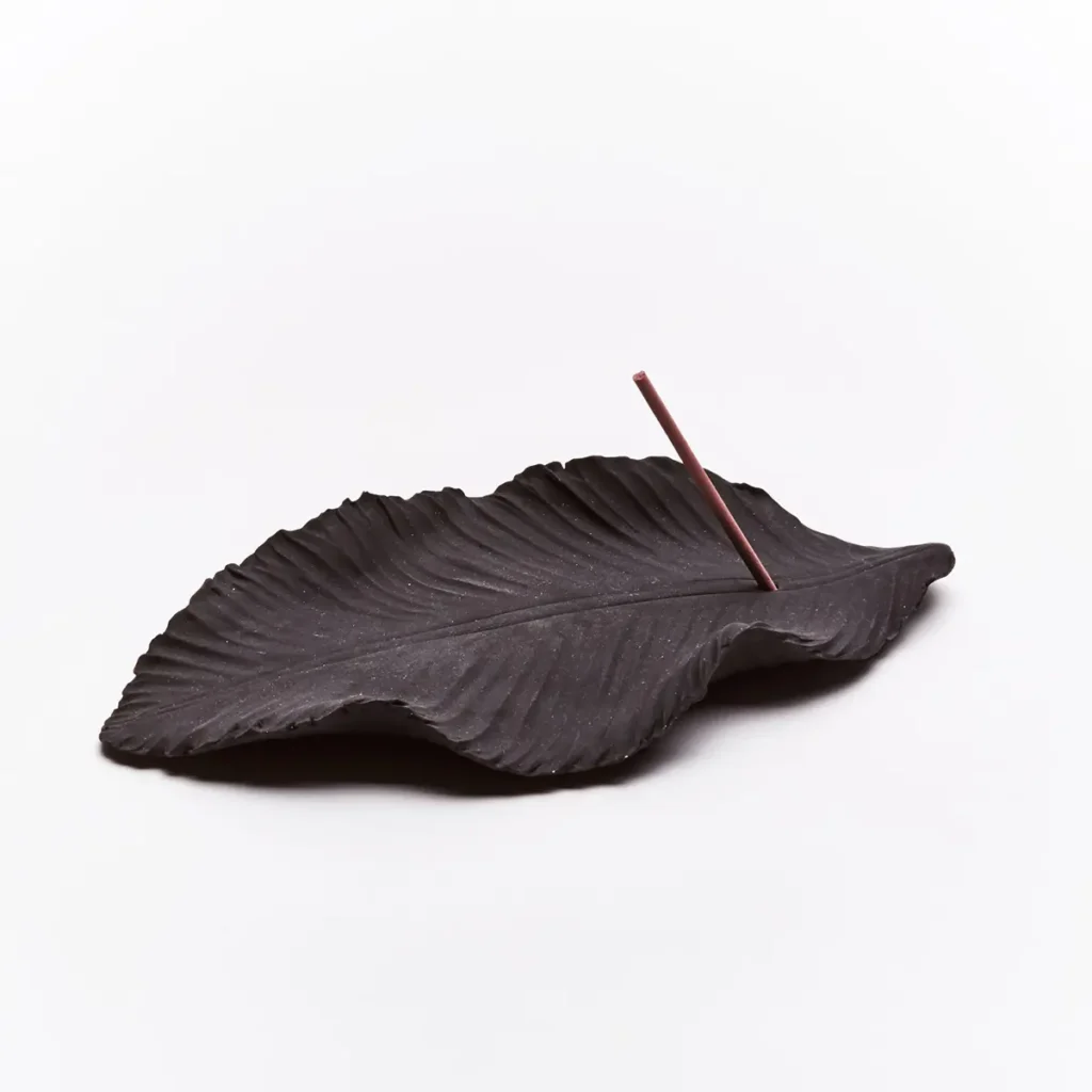 ANOQ Porte-Encens Leaf Black - Decoration & senteur - Casatendance.ma